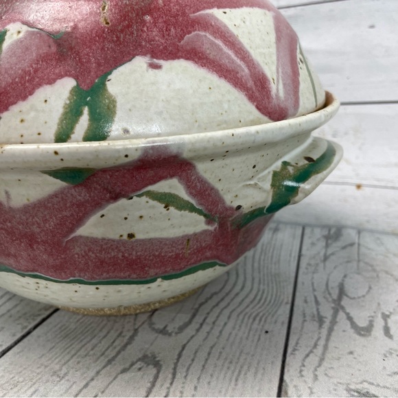 Whitefish Pottery Soup Tureen & Ladle Casserole Dish Bowl signed Gilfillan 1998 - Picture 4 of 16